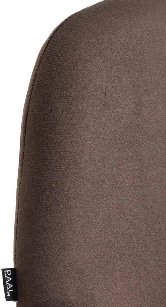 Barová stolička Braga (SET 2 ks) - zamat, zlatá podnož - Hnedá