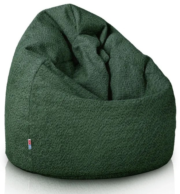 Sedací vak Bag Sako L Boucle Farba: Tm. zelený