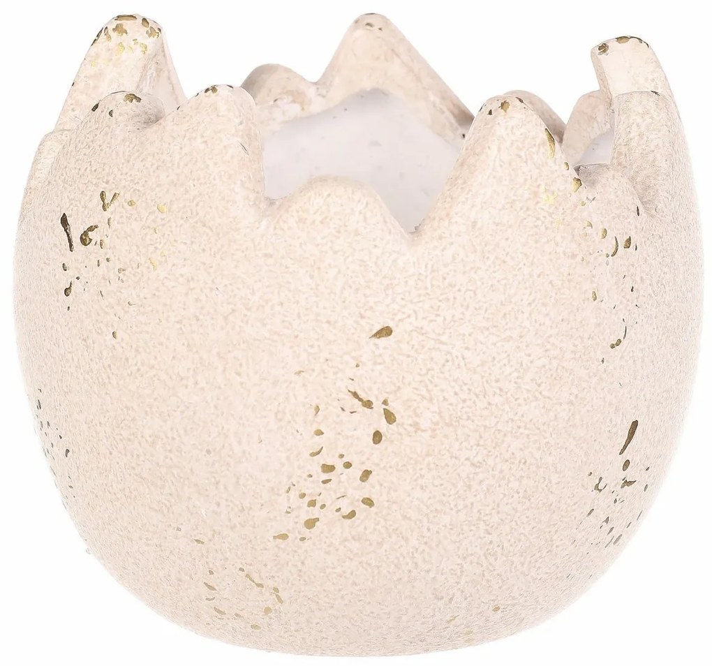 Keramický obal na kvety Škrupina na stojato, 13 x 13 x 11 cm