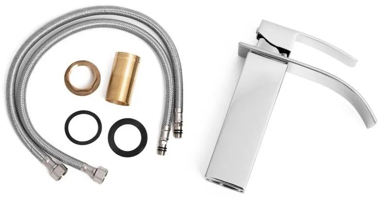 Umývadlová batéria WATERFALL - chrómová - nízka