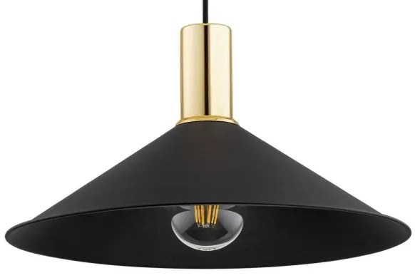 Argon 4912 - Luster na lanku MINORI 1xE27/15W/230V čierna/zlatá