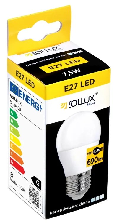 LED žiarovka E27 4000K 7,5W 690lm