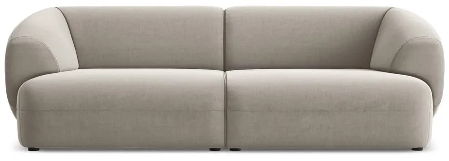 Béžová zamatová pohovka 232 cm Moana – Makamii