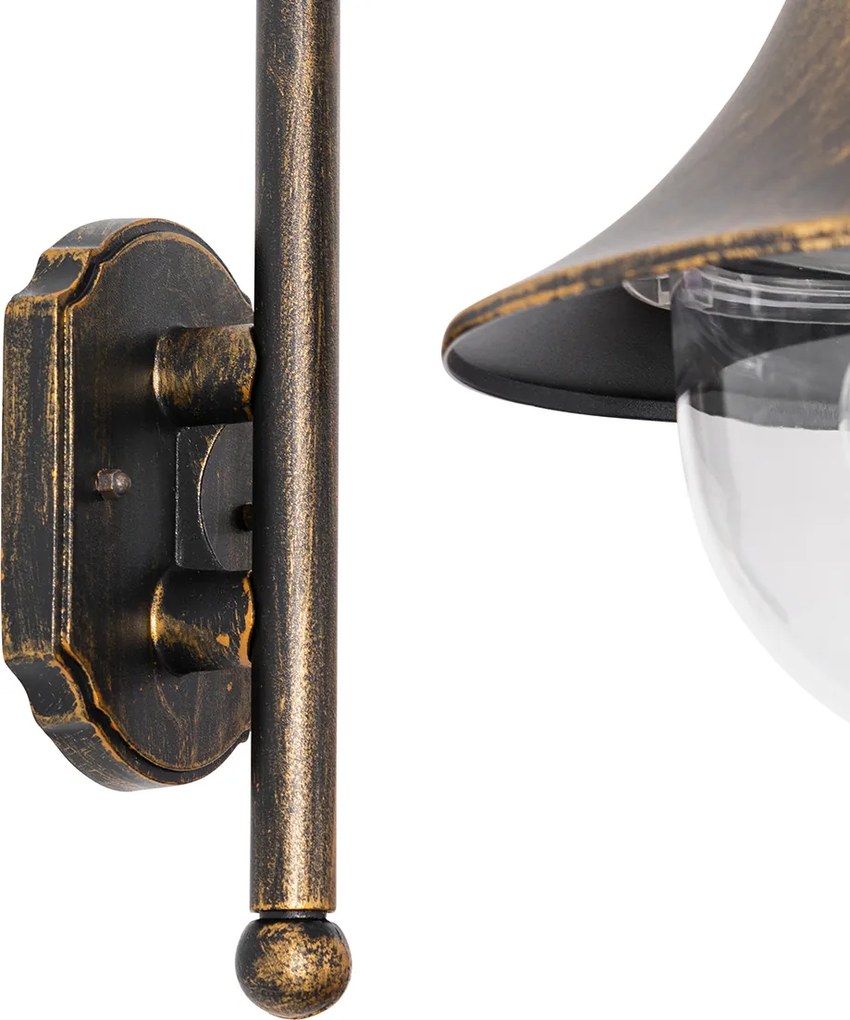 Inteligentné vonkajšie nástenné svietidlo staroružové IP44 vrátane WiFi A60 - Daphne