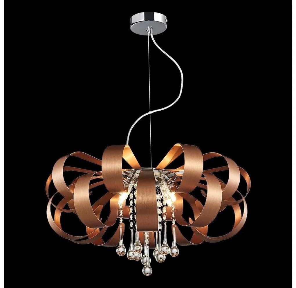 LUXERA 64408 - Krištáľový luster na lanku RIBBON CRYSTAL 6xG9/33W/230V