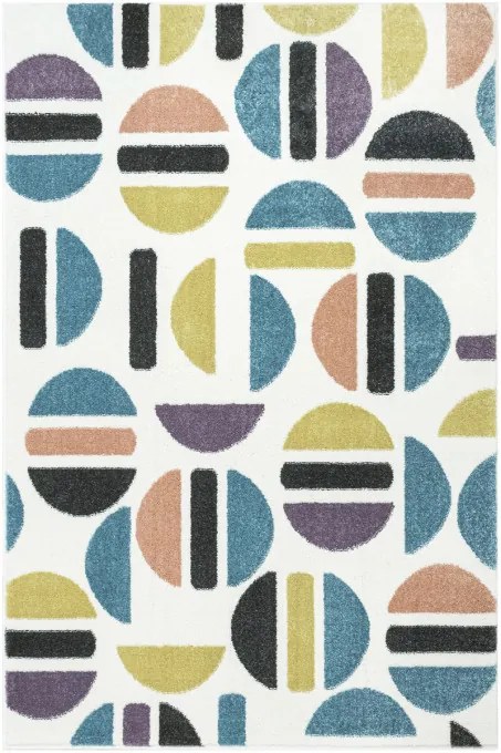 Koberec LIMA M045A ružový / modrý / krémový