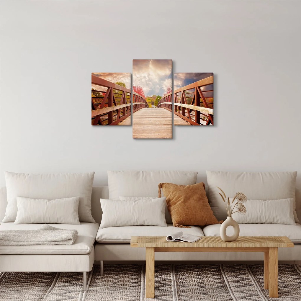 Obraz - drevený most (90x60 cm)
