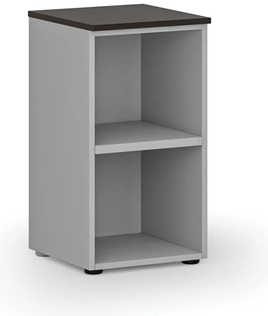 Kancelársky regál PRIMO GRAY, 400 x 420 x 740 mm, sivá/wenge