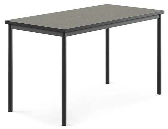 Stôl SONITUS, 1400x700x760 mm, linoleum - tmavošedá, antracit