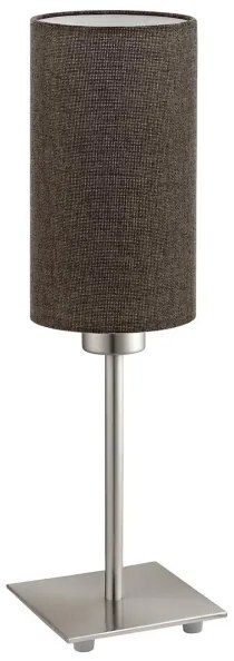Eglo - LED Stolná lampa TUNJA 1xE27/60W/230V 26,5 cm matný chróm/hnedá