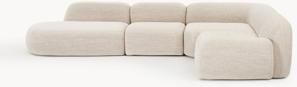 XL modulárna buklé rohová pohovka Wolke