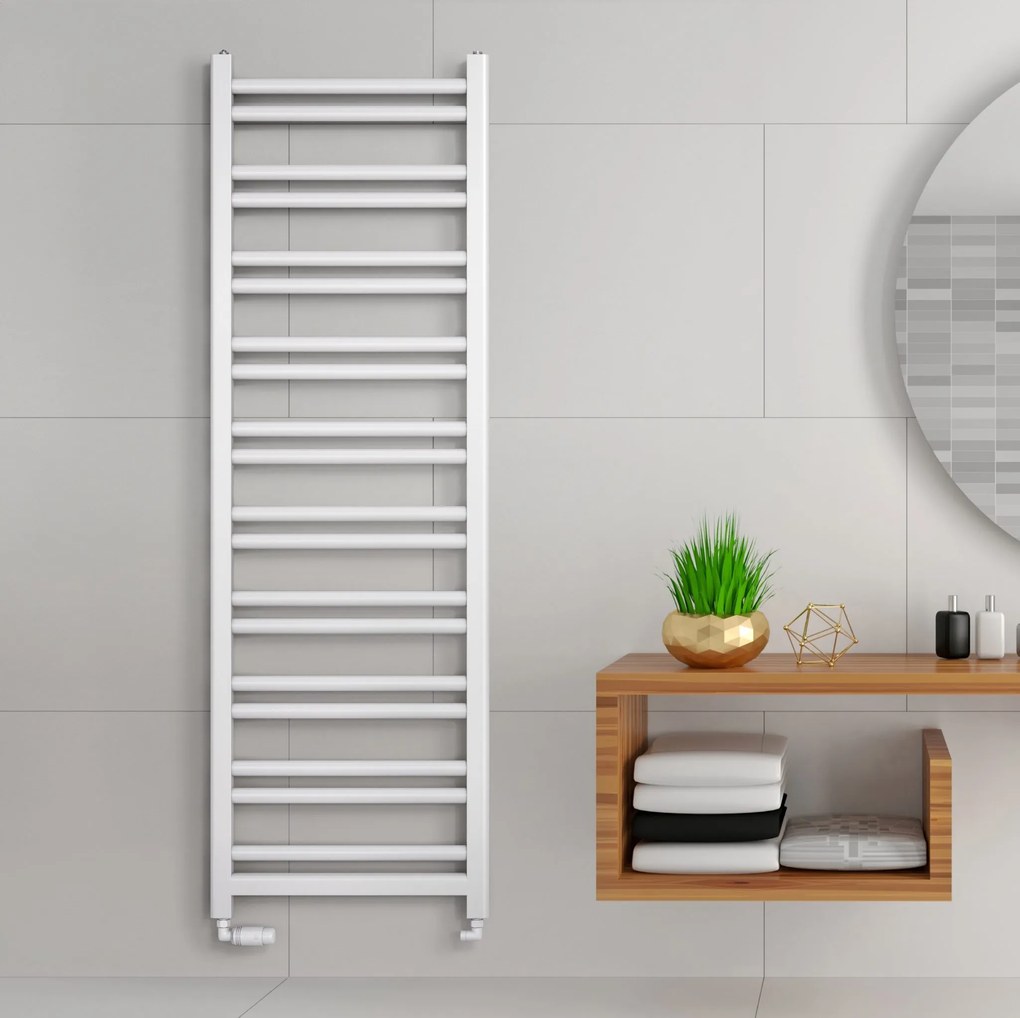 Regnis Retro, vykurovacie teleso 300x1280mm so stredovým pripojením 50mm, 487W, čierna matná, RETRO128/30/D5/BLACK