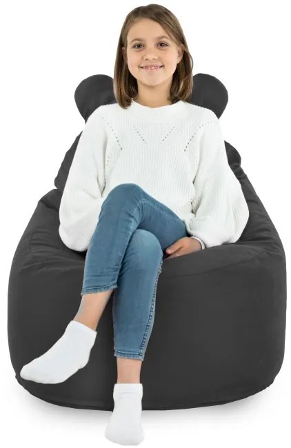 Kreslo pre deti Teddy tmavo sivé