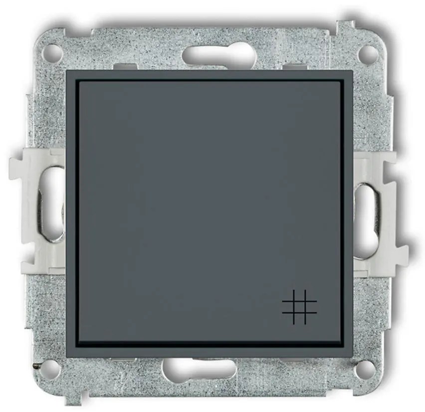 Vypínač krížový 28MWP-6 grafit mat mini