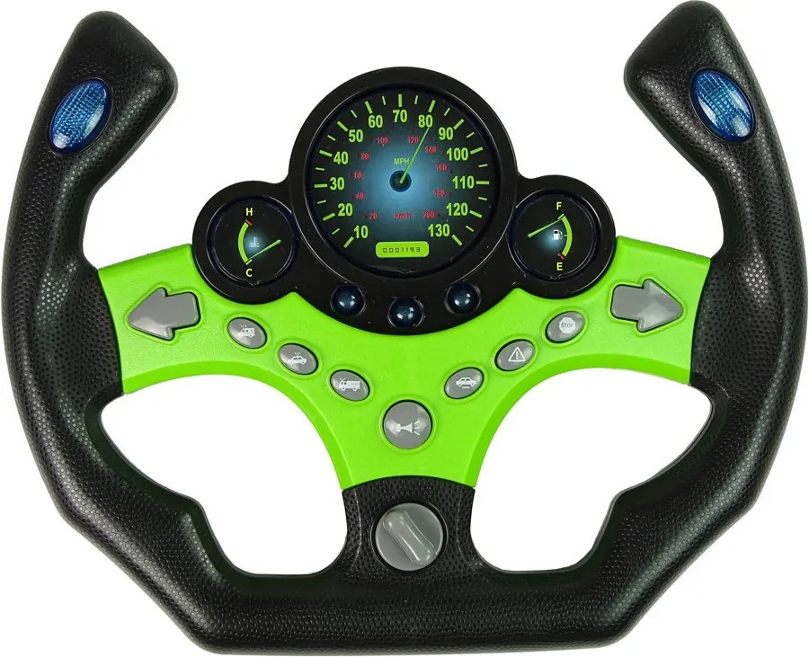 LEAN Toys Sada volantov Kľúče na volante Zvuk Svetlá Zelená