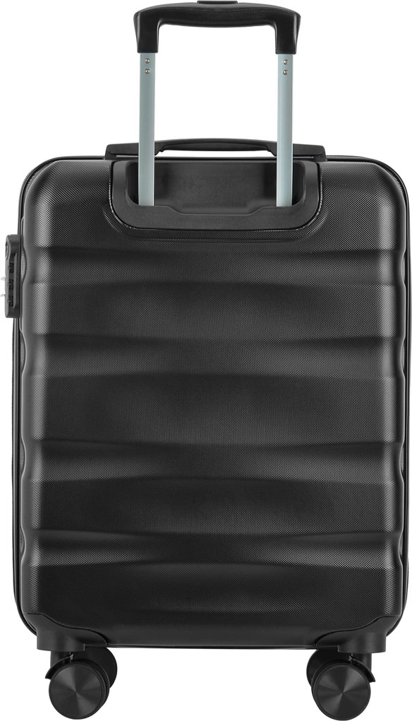 BONTOUR „Wave“ 3-dielna súprava kufrov s dvojitými kolieskami, s TSA zámkom, čierna