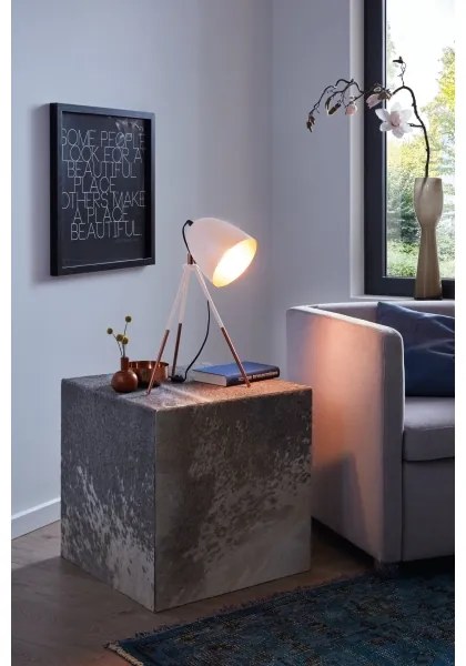 Eglo 49727 - Stolná lampa CHESTER 1xE27/60W/230V biela/medená