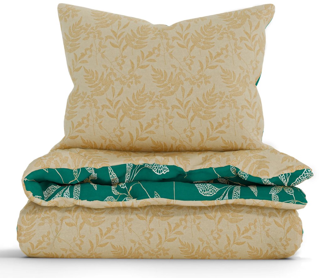 Bavlnené obliečky Renforcé - Gabriela tmavo zelená