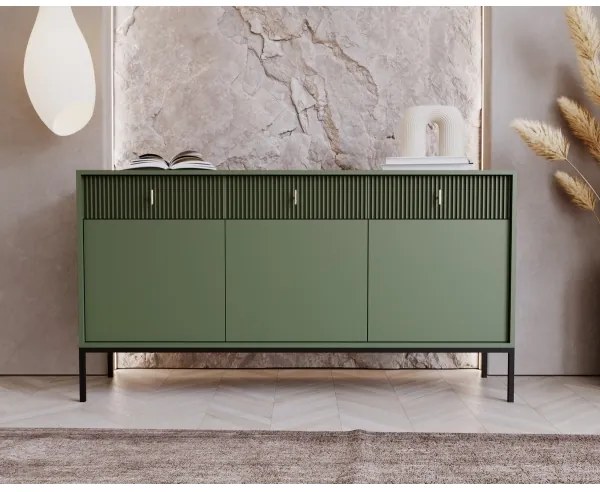 Komoda SUE zelená/čierna