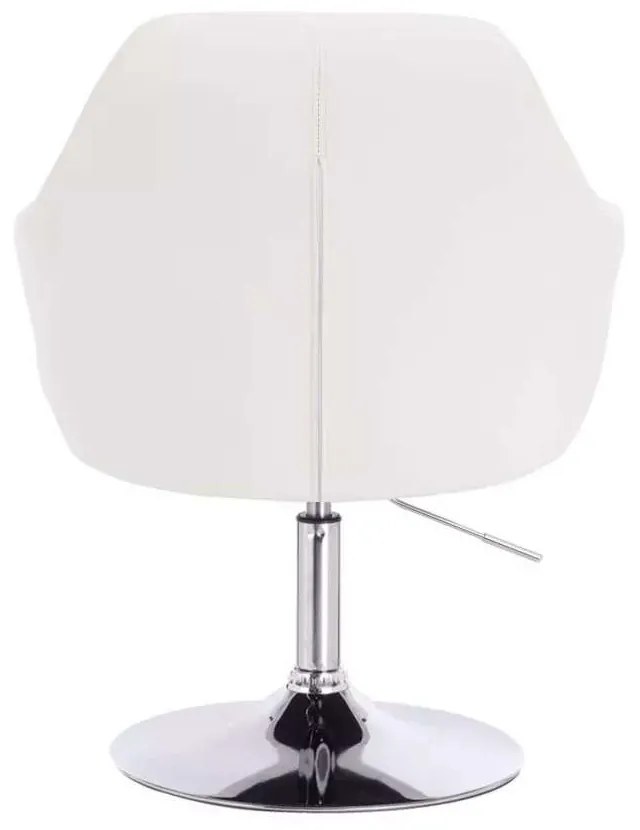 LuxuryForm DESIGN Kreslo ANDORA na striebornom tanieri - biele