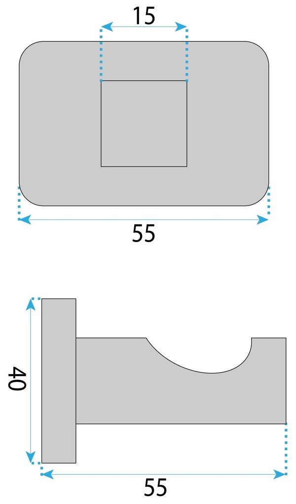 Rea Nico, kúpeľňový 1-háčik na uterák, medená matná, REA-88036