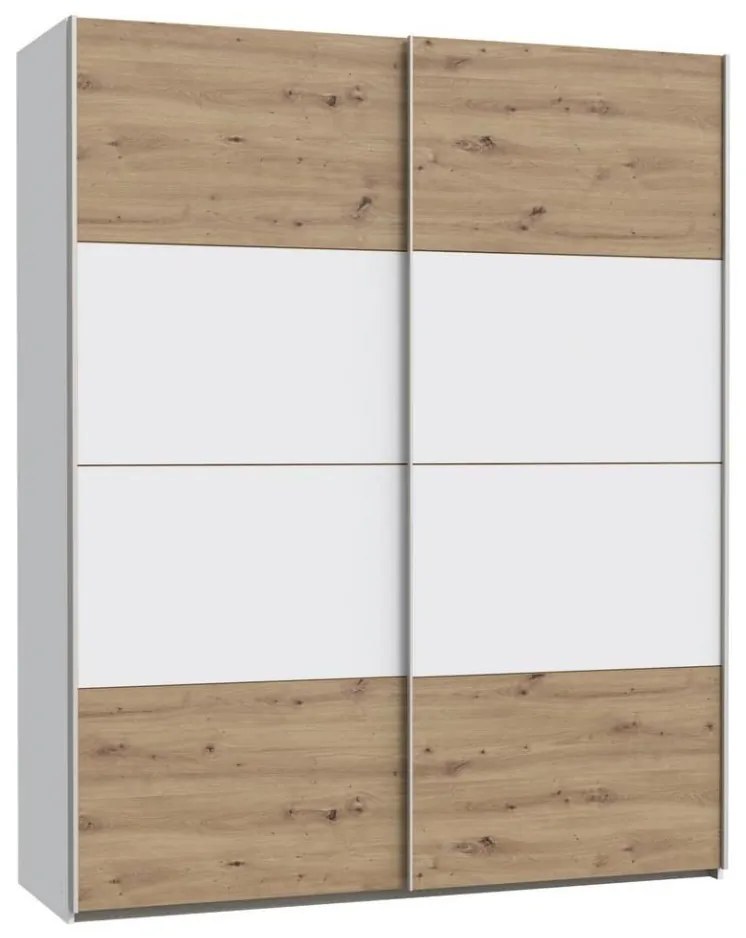 Šatníková skriňa KARO 170x210 cm biela/dub artisan