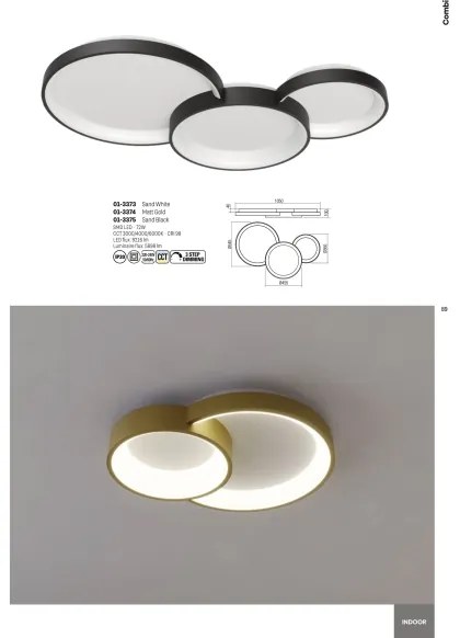 Redo 01-3375 - LED Stmievateľné stropné svietidlo COMBI LED/72W/230V CRI98 čierna