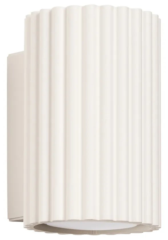 Nástenné svietidlo Karbon, 1x béžové kovové tienidlo, (10 cm)