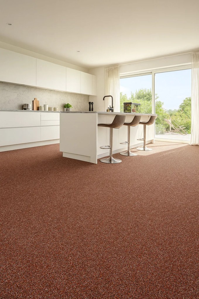 AKCIA: 50x200 cm Kusový koberec Bohemia terakota - obšitý zo všetkých strán, šíře, oranžová, filc, kancelária, AladinWorld Expres