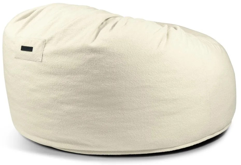Svetlosivý sedací vak z textílie buklé Om 135 – SLOWDOWN