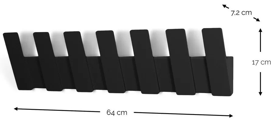 Taupe kovový nástenný vešiak 64 cm Angle – Spinder Design