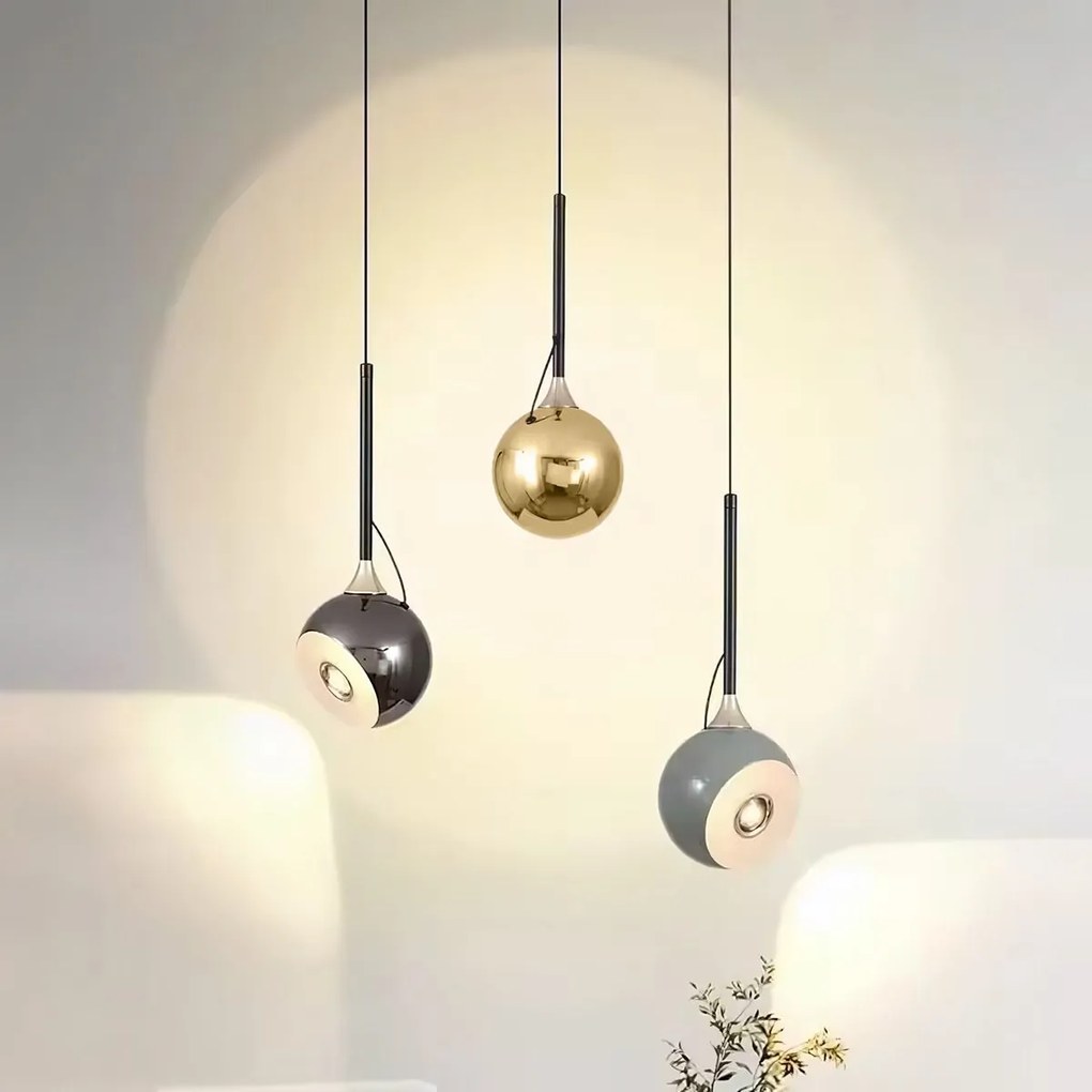 Toolight Toolight, LED závesné svietidlo 7W, 490lm, G087-1CP, čierny chróm, OSW-09704