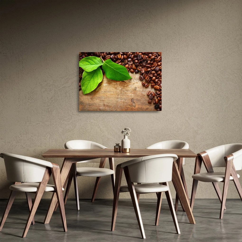 Sklenený obraz - Káva (70x50 cm)