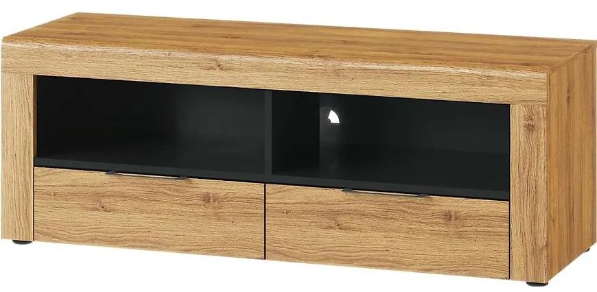 TV stolík 2D 24 Kama dub camargue/čierna mat
