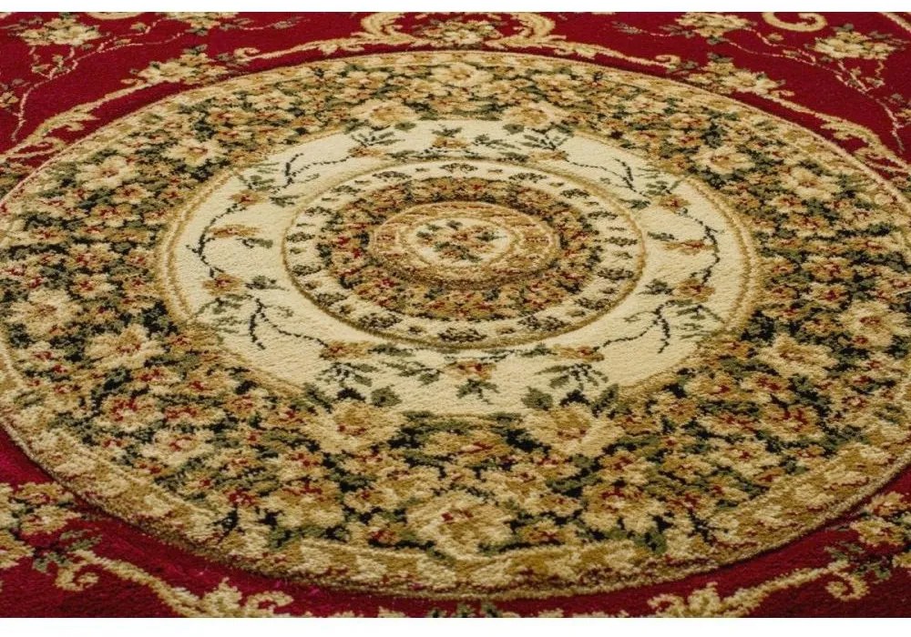 Kusový koberec klasický vzor 3 bordó ovál 140x190cm