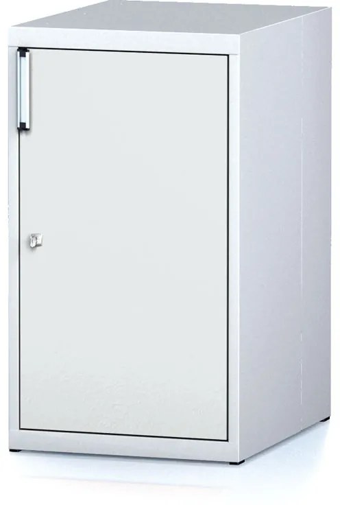 Alfa 3 Dielenská skrinka na náradie MECHANIC, s dvierkami, 2 police, 480 x 600 x 840 mm, sivé dvere