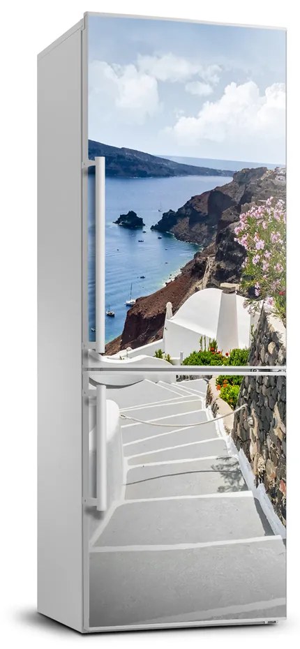 Tapeta nálepka na chladničku Santorini Grécko FridgeStick-70x190-f-114851264