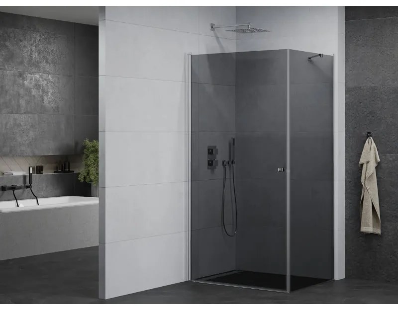 Mexen Pretoria sprchovací kút 70x100cm, 6mm sklo, chrómový profil-šedé sklo, 852-070-100-01-40