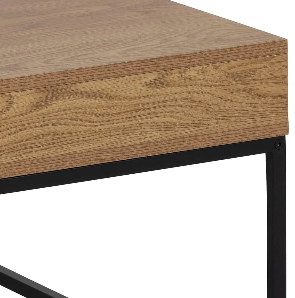 Konferenčný stolík s doskou v dubovom dekore v tmavoprírodnej farbe 80x80 cm Willford – Actona