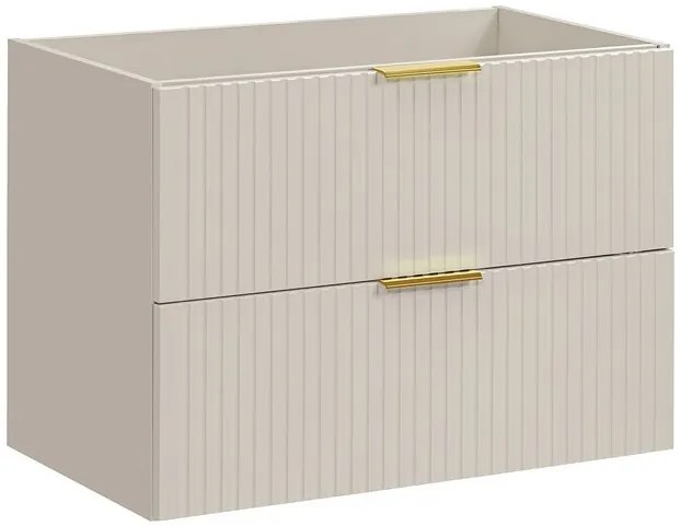 Kúpeľňová zostava Adele Cashmere Sky so skrinkami a zápustným umývadlom 80 cm kašmírová