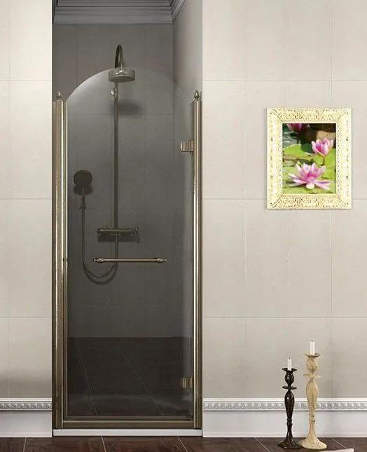 GELCO - ANTIQUE sprchové dvere 900mm, číre sklo, pravé, bronz GQ1390RC