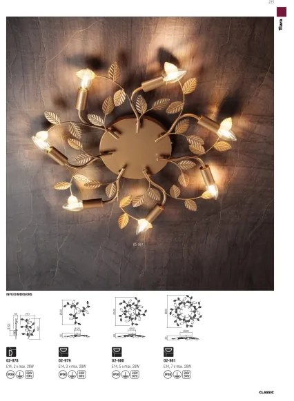 Redo 02-981 - Prisadený luster TIARA 7xE14/28W/230V