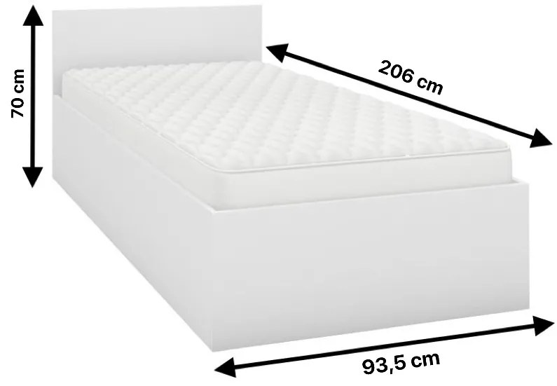 Posteľ SMYK I 90x200 biela