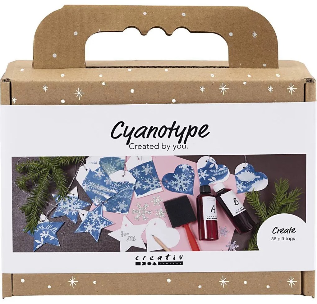 Kreatívna sada Kyanotypia darčekovej visačky