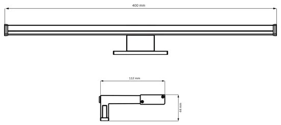 LED Kúpeľňové osvetlenie zrkadla ELBA LED/8W/230V 4000K 40 cm IP44 chróm
