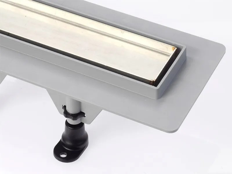 Polysan Polysan, TILE podlahový žľab s roštom z nerezové oceli na dlaždice, L-820mm, DN40, 72838