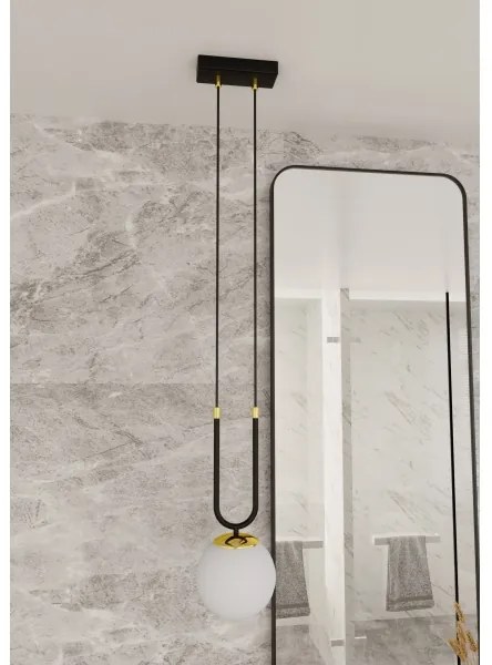Luster na lanku GLAM 1xE14/10W/230V čierna