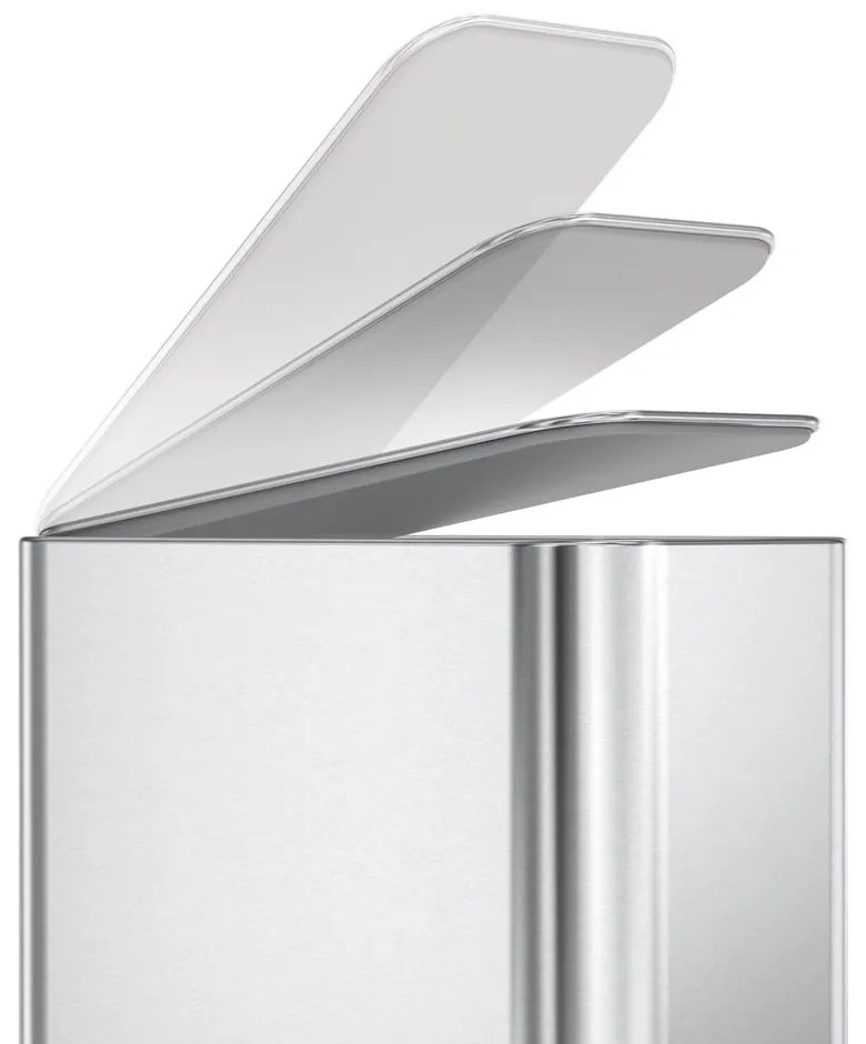 Nášľapný oceľový odpadkový kôš v matne striebornej farbe 5 l – simplehuman