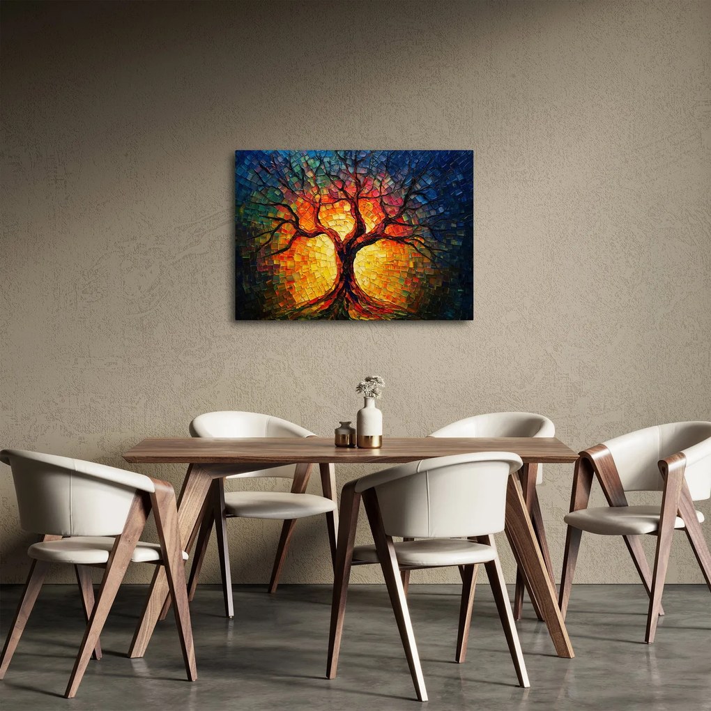 Obraz - Strom života v mozaike (70x50 cm)