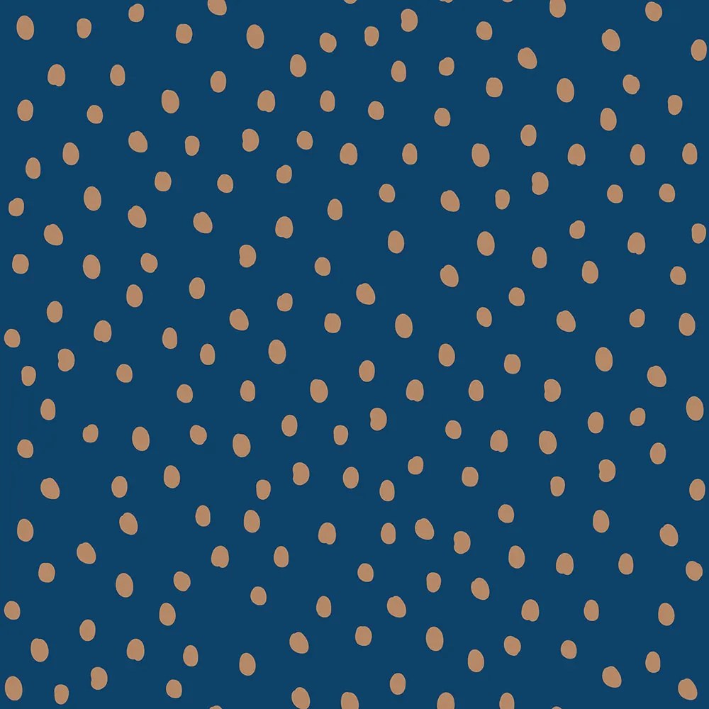 DEKORNIK Simple Irregular Dots Navy Blue - Tapeta
